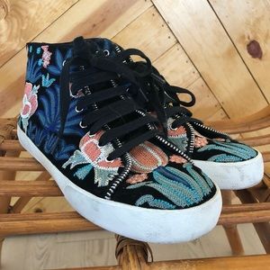 rebecca minkoff zaina embroidered sneakers